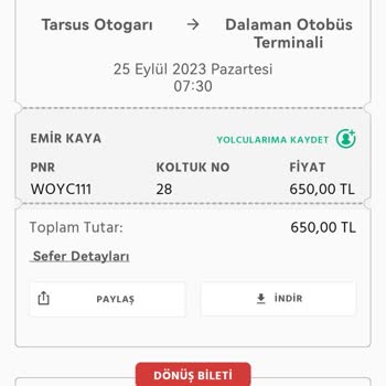 Güney Akdeniz Seyahat Tarafından Bilet İptali