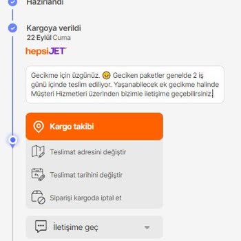 Hepsijet Kargom Teslim Edilmedi