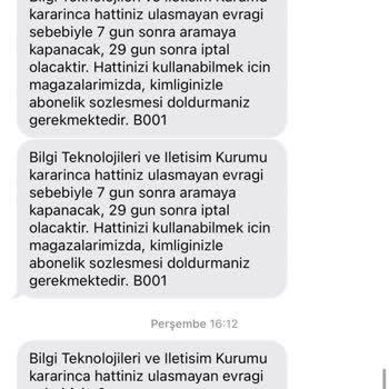 Türk Telekom Eksik Evrak Hat Kapatma