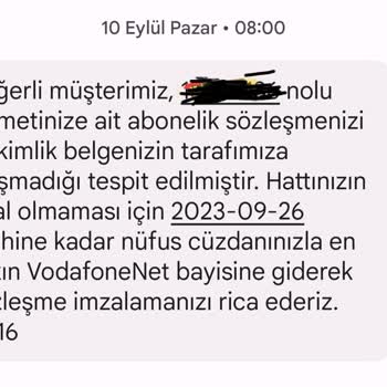 Vodafone Abonelik Belgelerinin Olmaması Ve Abonelik İptali