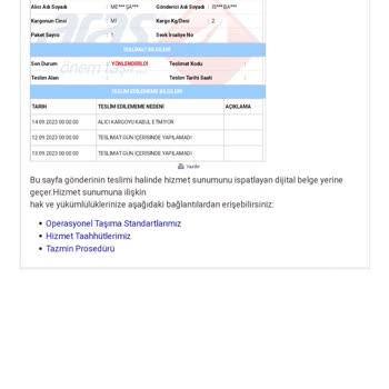 Aras Kargo Kayıp Kargo Dönüş Yok