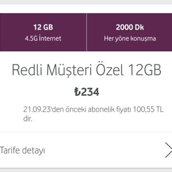 Vodafone Tarifemdeki Aşırı Fiyat Artışı