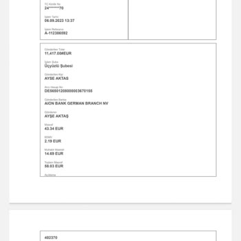 Kuveyt Türk İştiraki Kt Bank'ın Gerçekleşmeyen SWİFT İçin İşlem Ücreti
