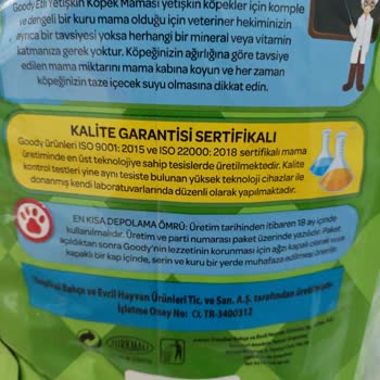 Tarım ve Orman Bakanlığı Goody Mama İçeriği Etikette Yazan Gibi Değil.