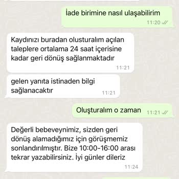 ebebek İade Edilen Kargonun Tekrardan Tarafıma Kargolanması