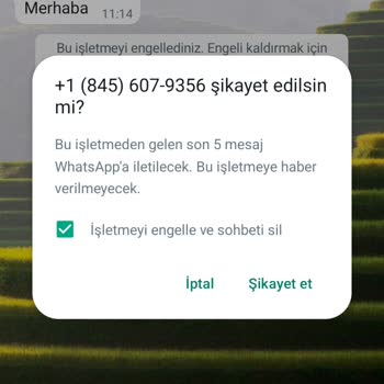 WhatsApp İstenmeyen Mesajlar