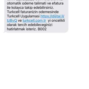 Turkcell Bana Ait Olmayan Hat İçin Gelen Fatura Mesajı