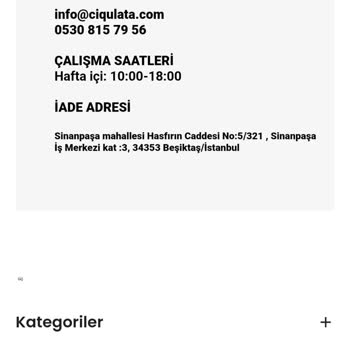 Ciqulata İade Kabul Etmiyorlar