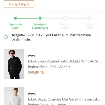 Trendyol Üzerinden Sipariş Ettiğim Avva Ürünleri Hala Teslim Edilmedi