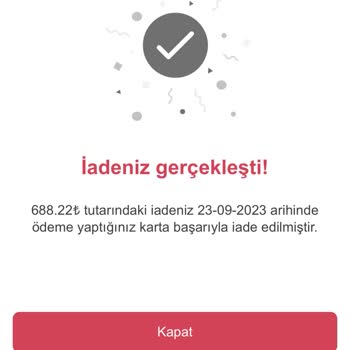 Yemeksepeti Para İadesi Yapmıyor