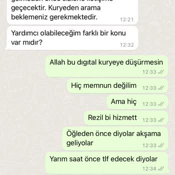 Digital Kurye Kötü Hizmeti