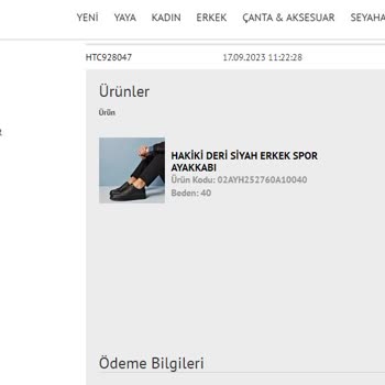 Hotiç Ayakkabı Talep Dışında Sipariş İptali