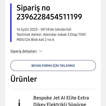 Samsung Türkiye Parasını Ödediğim Ürünü Göndermiyor