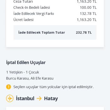 Pegasus Uçak Bileti İptali