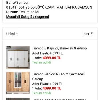 A101 Gardıropların Teslimatıyla İlgili Sorun