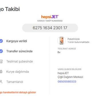 Hepsiburada Transfer Merkezinden Dağıtıma Çıkmayan Ürün