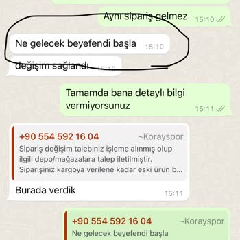 Koray Spor Müşteri Hizmetleri Tavrı