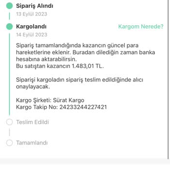 Sürat Kargo'nun Sorumsuzluğu, Ürünüm Kayıp!