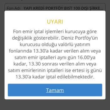 Denizbank Fon Ve Yatırım İşlemleri Yetersizliği
