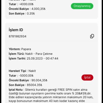 Pasacasino Paramı Sildi