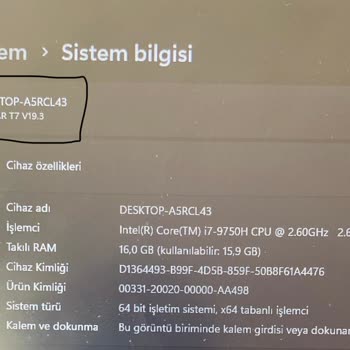 Monster Tulpar V20.1 Modeli Bilgisayarım Tulpar V19.3 Gözüküyor.