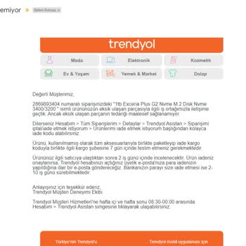Trendyol Mağduriyetimi Gidermemek İçin Çabalıyor
