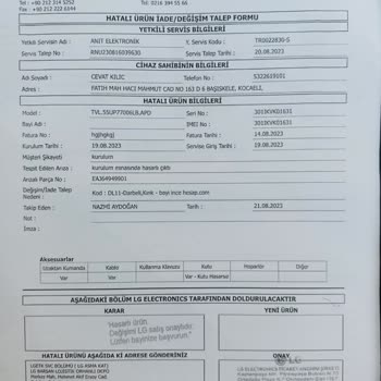 LG Trendyol'dan Ürün Değişimi İçin