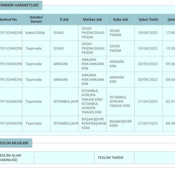PTT Kargo Siparişimi Teslim Etmiyor