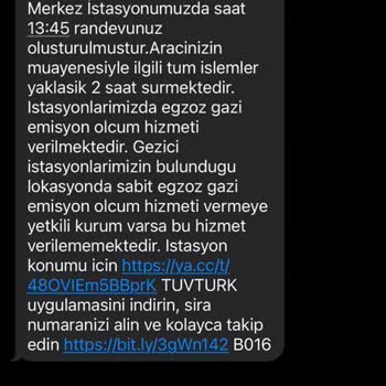 Tüvtürk SMS Konum Yanlış Bilgilendirme