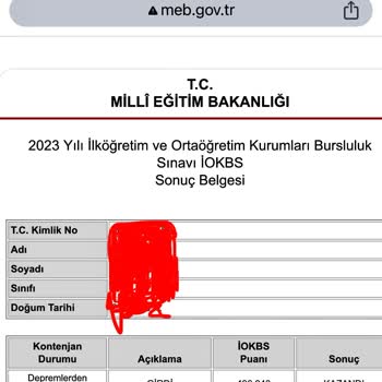 Milli Eğitim Bakanlığı (MEB) Bursluluk Sınavı Kazandığı Halde Hakkını Alamamak