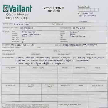 Vaillant Şofben Arıza Sıfır Ürün