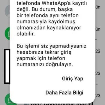 WhatsApp Hesabım Ele Geçirildi