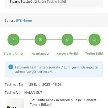 Aras Kargo Teslim Edilmeyen Ürüne Teslimat Düşülmesi