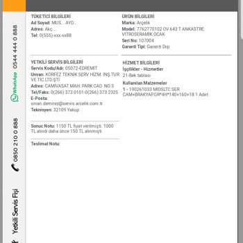 ARÇELİK-OV643 Vitroseramik Cam Ocak