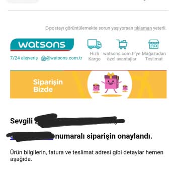 Watsons Sipariş İptalinin Asla Sağlanmaması