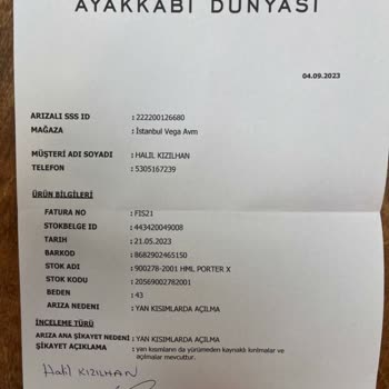 Ayakkabı Dünyası Ayakkkabı Hatalı Değişim Sorunu