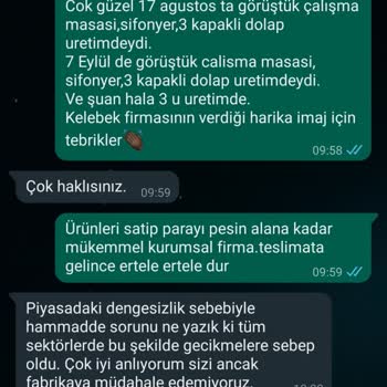 Kelebek Mobilya Ürünlerim Teslim Edilmiyor