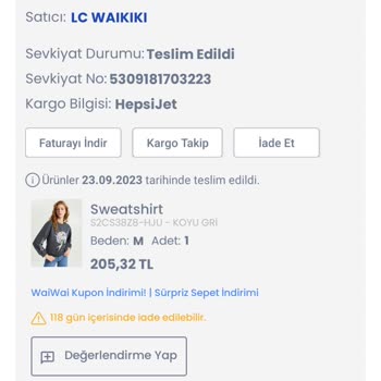 LC Waikiki İspat Edemediğim Kaybolan Ürünlerim