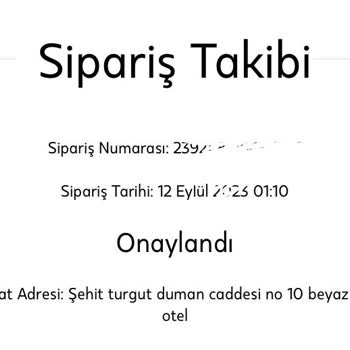 Atasay'dan Sipariş Ettiğim Ürün Hakkında Sorun Yaşadım