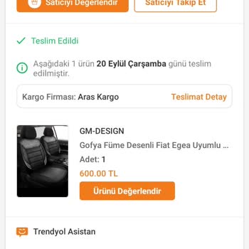 Trendyol Aras Kargo Teslim Etmemesine Rağmen Ürün Elimde Yok
