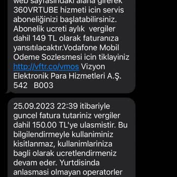 Haksız Şekilde Vodafone Vepaş Üyeliği Aktif Edildi