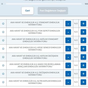 Anadolu Hayat Emeklilik Befas Fon Seçim Ekranı Ve Çeşitliliği Çok Kötü