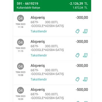 Garanti BBVA Banka Kartımdan İzinsiz İşlem Yapıldı