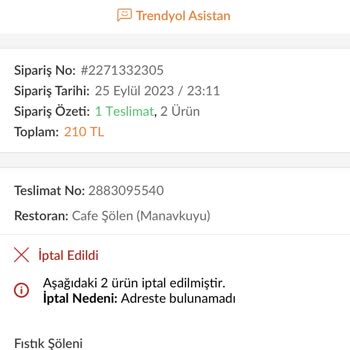 Trendyol Yemek Siparişim Teslim Edilmedi Para İademi De Yapmadı