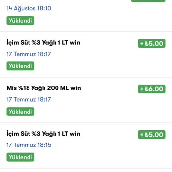 Şok Marketler Win Puan Yükleme