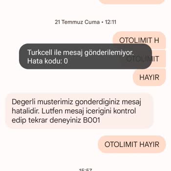 Turkcell 4747 Ye Mesaj Gönderemiyorum