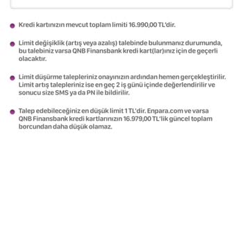 Enpara Limit Kısıtlaması Limit Belirleyememe