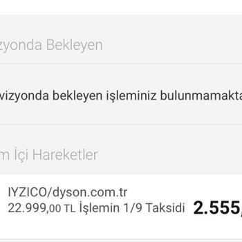 Dyson Ödemesi Alınan Ama Sistemde Gözükmeyen