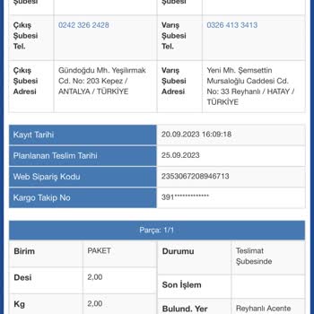 Sürat Kargo Teslimat Yapılmıyor Şubede Bekletiliyor