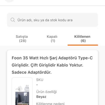 Hepsiburada İşortağım Sebepsiz Ürün Kilitleme